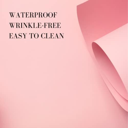Image of SMILEDRIVE Photography Background Sheets, 60 x 120 cm, Black & Pink | Waterproof, Wrinklefree, PVC Material