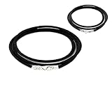 2mm Black Silk Cord Chain Necklace With 925 Sterling Silver Lobster Clasp Thin Smooth Soft Rope Chai