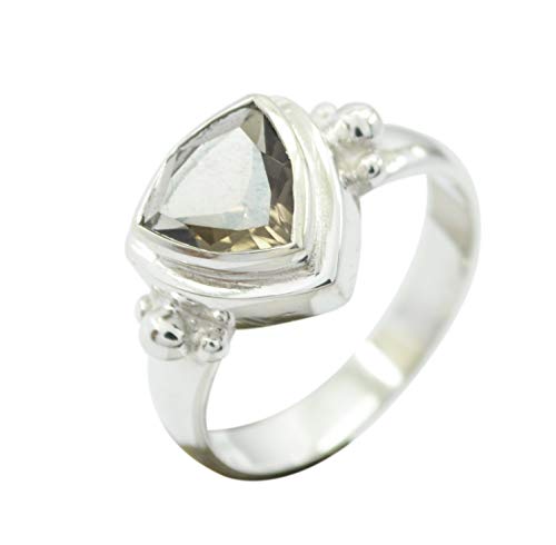 Bague quartz fumé en argent 925 massif pour femme