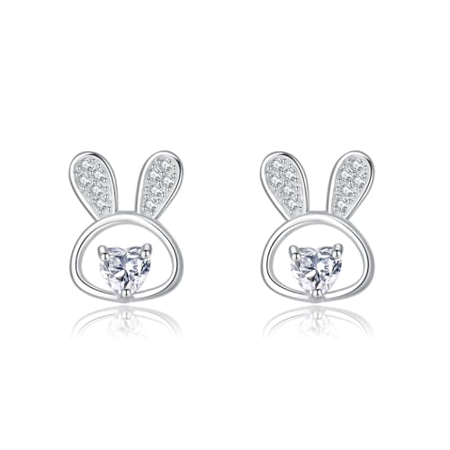 Boucles d'oreilles lapin en argent pour illuminer votre look quotidien