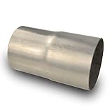 Universal ID 2' to OD 2' Stainless Steel Exhaust Reducer Adapter Coupler Pipe(2'X3.6')