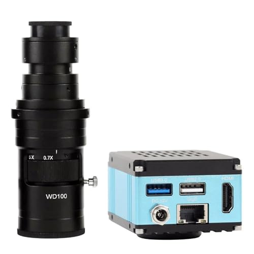 顕微鏡観察 4K 2K 8.3MP HDMI USB3.0 ギガビットネットワーク工業用測定デジタルビデオ顕微鏡 C マウントカメラ電話 PBC IC 修理(With 200x lens)