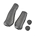 1 Pair Mountain for Bike Handlebar Grips, Long and Short TPR Rubber Ergonomic Grips for 22.2mm Diameter, Compatible with Folding, Includes Bar Ends (Black)