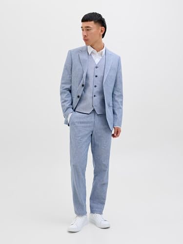 Jack & Jones Jprriviera Linen Trouser Slim Fit Sn, Blu NáUtico, 54 - 3