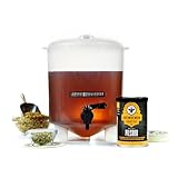 BrewDemon Premium Beer Kit - Conical Fermenter Eliminates Sediment and Makes Great Tasting Home Made Beer - 1 Gal. Recipe Included