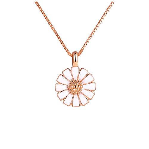 Pendentif marguerite en argent sterling 925, collier fin de qualité