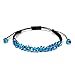 SALAN Braccialetto Intrecciato con Perle di Occhio Turco Blu Bracciale Regolabile con Catena di Corda Nera per Gioielli di Moda per Ragazze da Donna