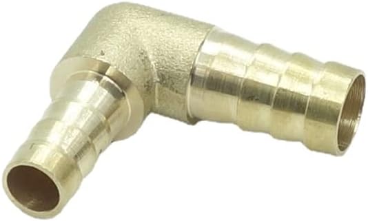 1 Piece Brass 1/2" x 3/8" Hose Barb Elbow Reducer 90 Degree L Right Angle Barbed Fitting Water Fuel Air