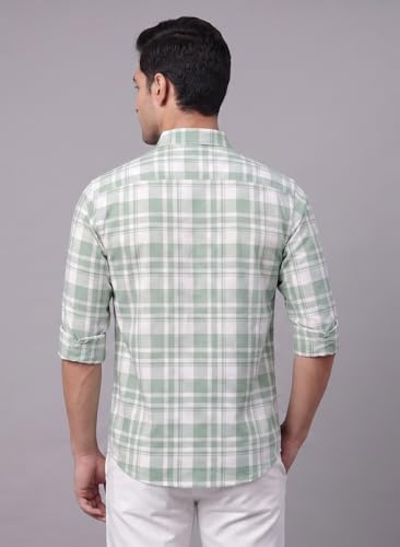 Image of Afflatus Men's Checked Casual Premium Cotton Blend Full Sleeve Regular Fit Check Shirt for Man | Stylish Checks Shirt for Casual Wear | Cotton Shirt for Men