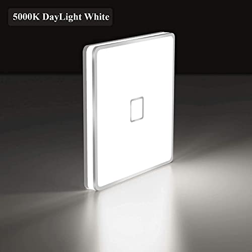 Airand Led Square Ceiling Light 24W 2050Lm 12.8In Flush Mount Light Fixture Ceiling Lights Waterproof No Flicker Ip44 80Ra+ 5000K Cold White Led Light For Bedroom Kitchen Bathroom（Cold White） #TOP2