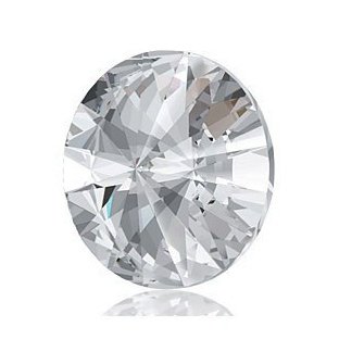 10-Pcs 11Mm Austria Crystal 1122 Rivoli Button With Shank, Sw-1122Bt (Crystal) #TOP4