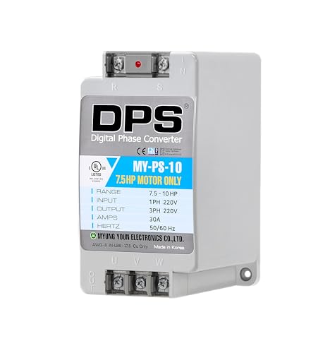Image of DPS Sinlge Phase to 3 Phase Converter, 10HP, 30A, Input /Output 200V - 240V MY-PS-10 Model Must Be Used for 7.5HP(5.5kW) 23A Motor, DPS Must Be Used for 1 Motor Only, UL-Listed