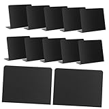 POPETPOP 12 piezas Mini Pequeñas de Mesa Forma de Negras Borrables Reutilizables para Etiquetas de Comida Números de Mesa y Mensajes Buffet y Eventos