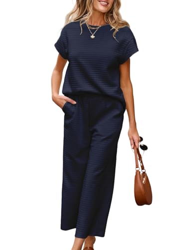 SHEWIN Spring Outfits for Women 2026 Trendy Waffle Pattern Womens