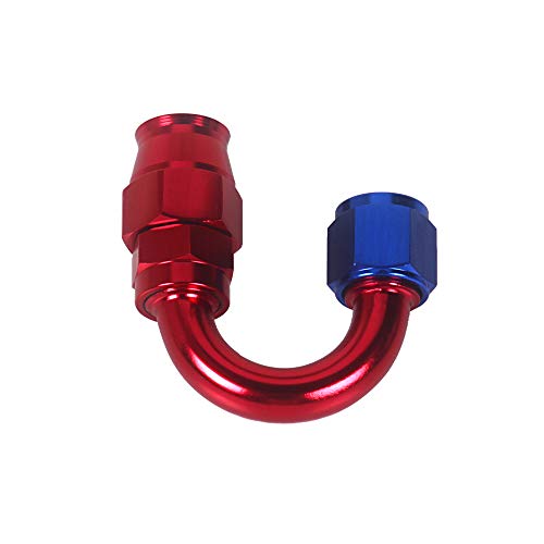 RuleaxAsi AN8 180 graus reto stealth vermelho teflon mangueira