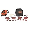 BLACK+DECKER Mouse 55W Levigatrice compatta per dettagli con 10 accessori e borsa per il trasporto, BEW230BCA-QS