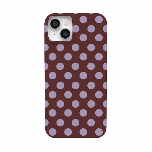 Casely iPhone 14 Plus Case | Spotted in SoHo | Burgundy Polka Dot | Compatible with MagSafe | Classic Ultra Slim Design
