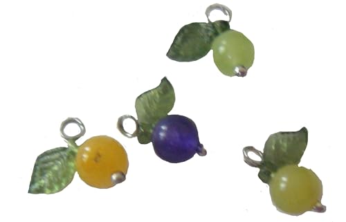 Bead, Dyed Jade Various Colored Fruit Beads with Loop x 16pcs