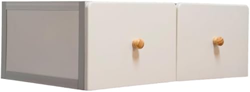 FUNCUBE Cómoda de cajón de tablero de partículas con marco de aluminio, armario de almacenamiento con cajones para vestuario, muebles de dormitorio,