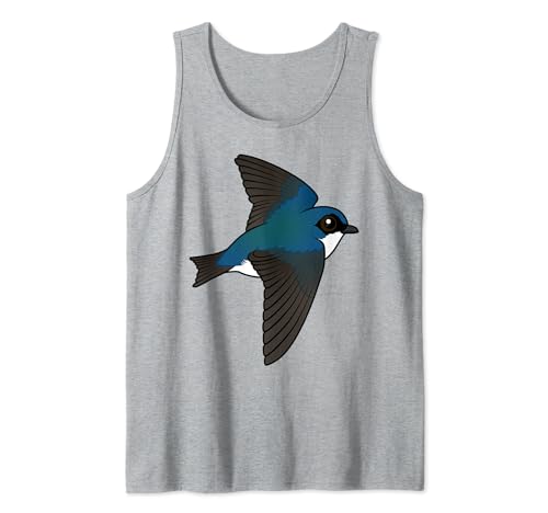 Cute Cartoon Tree Swallow Flying Birdorable Species Tank Top