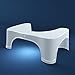 Squatty Potty Moonlight Toilet Stool with Motion & Light Activated Night Light, White, 7"