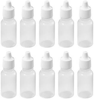 Vista 5 de 50 botellas vacías de plástico con gotero de 0.3 fl oz, 0.3 fl oz, 0.5 fl oz, 0.7 fl oz, 1.0 fl oz (gotas de enchufe extraíble), botella de plástico
