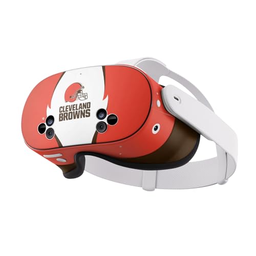 Détails latéraux Cleveland Browns pour Meta Quest 3S autocollant NFL officiel