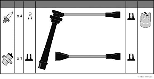 HERTH+BUSS JAKOPARTS J5388017 Set cavi ad alta tensione, candele