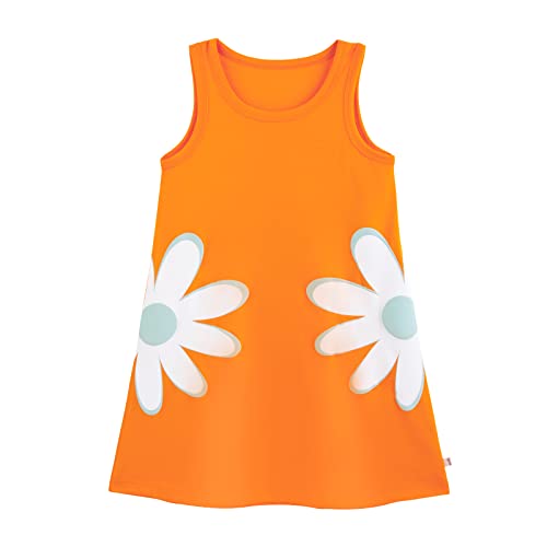 Image of YouGotPlanB 100% Cotton Printed Above Knee Length Dress for Girls