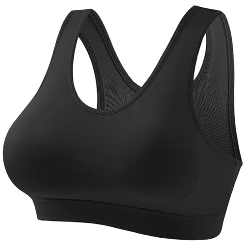 Feelcrag Sports Bras Women Shock Absorber Ultimate Run Bra Super Comfort Bra Womens Sports Bras Removable Pads Plus Size Sleep Bras for Girls in Yoga Bralette Leisure Stretch Crop Tops Vest