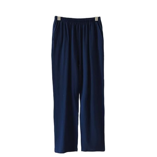 Shanghai Story Pajama Pants Solid Lounge Pants Soft Cotton Sleepwear Bottoms With Pockets For Men Navy Xl #TOP21