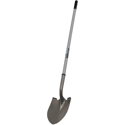 Truper 31213 Tru Built 47-Inch Round Point Shovel, Long Handle, Fiberglass