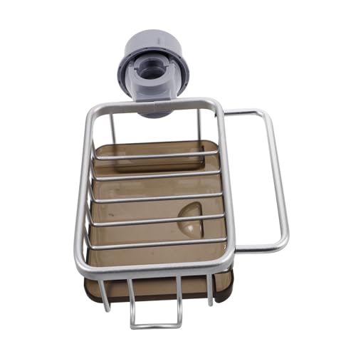 WEKADRIN Estante del Fregadero Estante de Secado del Fregadero de la Cocina Estante de desagüe del Fregadero Soporte de Esponja de Plato Porta Trapos Acero Inoxidable Silver