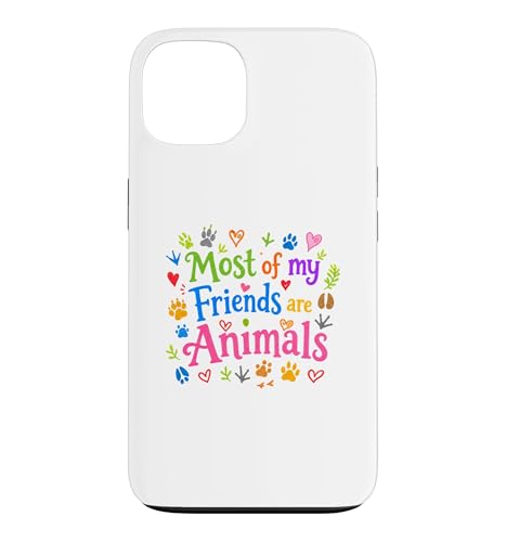 Most Of My Friends Are Animals Funny Animal Lover �X�}�z�P�[�X iPhone 13 �p