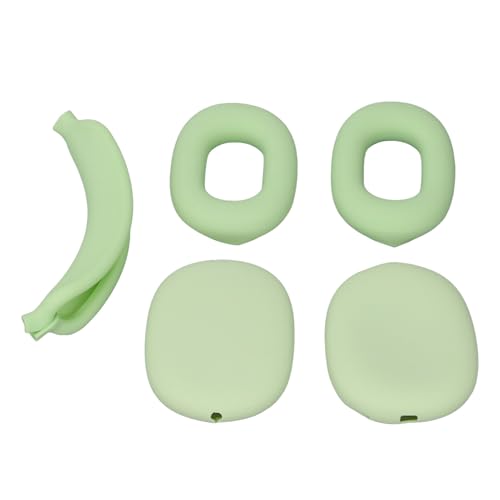 Annadue Custodia Rigida per Cuffie in Silicone, Copertura Protettiva 3 in 1 per Polvere, Sudore, AntiGraffio, Comoda Tasca in Rete, Doppia Cerniera con Padiglioni Auricolari Sottili e