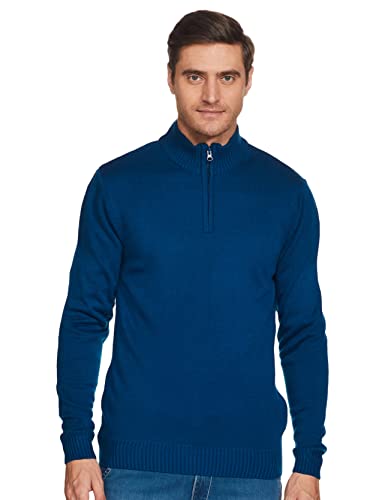 Image of Amazon Brand - Symbol Men's Acrylic High Neck Half Zip Casual Sweater (Available in Plus Sizes)