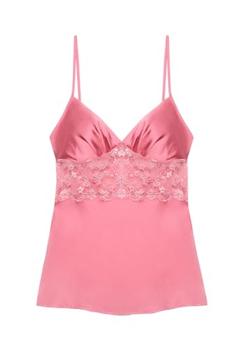 Débardeur dentelle et satin YAMAMAY ligne primevère couleur
