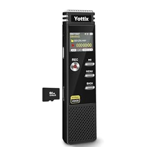 Voice Recorder, 96GB Portable Voice Activated Recorder with MP3 Player, Variable Speed and Password, Upgraded Metal Casing Digital Tape Recorder for Lectures, Meetings, Interviews, and More