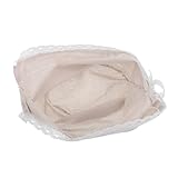 iplusmile Forro de Tela Reutilizable para Cesta Ovalada de Mimbre Forro Transpirable para Cesta de Picnic y Macetero Diseño Rústico Estilo Granja para Almacenamiento y Decoración