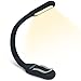 somisgarden Rechargeable Book Light for Reading in Bed, 4 Color Temperatures Eye-Caring LED, Portable Clip On Reading Light with Magnetic Base, Hands-Free for Travel, Night Reading (Black)