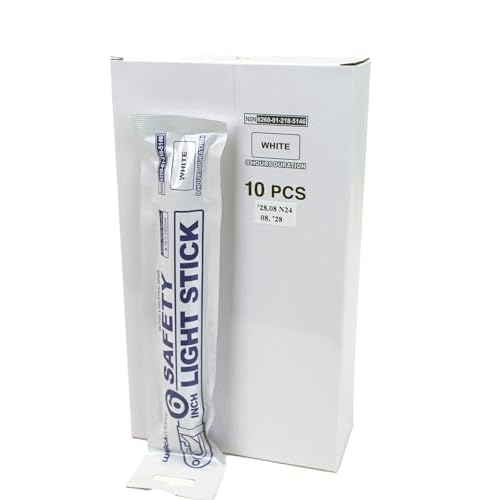 Lumica 6 Military Grade Safety Light Stick – WHITE x 10 by Lumica Light