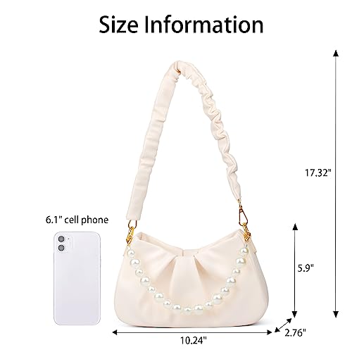 IwIeIaIrI Mini Purse Shoulder Bags - Cute Hobo Tote Handbag Clutch Purses For Women Trendy Pearl Bag3