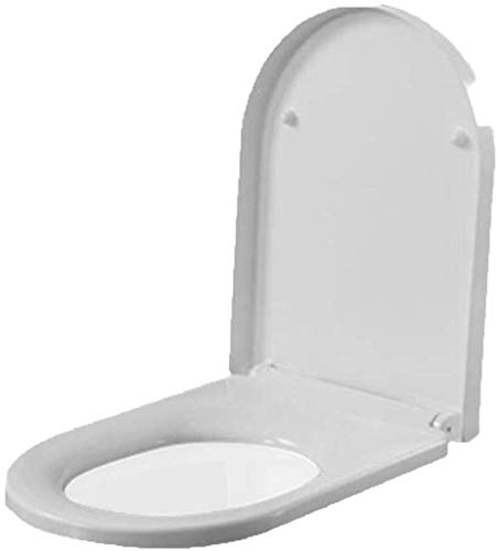 Asiento de inodoro con forma en U, tapa superior con amortiguador de resina de urea-formaldehído, liberación rápida, ultra resistente miniatura 1
