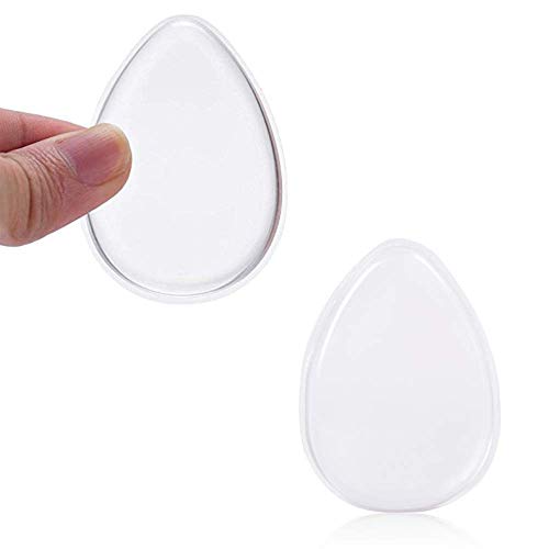 ZHome Washable Silicone Sponge Jelly Applicator for Cream Gel Foundation - Face Silisponge Cosmetic Beauty Makeup Tools Blender White 2PCS