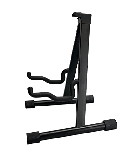 Guitar Stand A-Frame Design - Black Heavy Duty Padded Folding Modern Display New #TOP1