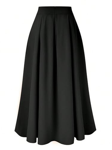 A Line Elegant High-Waist Pleated Long Skirt 2025 Fashion Skirts for Women2