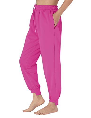 Pantalon de jogging femme rouge taille M coupe ajustable confort