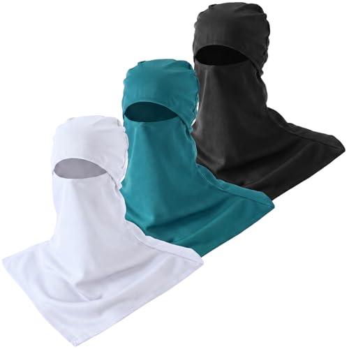 Image of SATINIOR 3 Piece Balaclava Face Cover Sun Protection Neck Cover Summer Balaclava for Men Women Outdoor Sports UV Protector