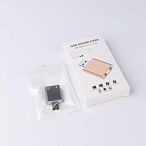 Image of IMAGINEA USB External Sound Card, External Stereo Sound Plug and Play Gaming Adapter 3.5mm Headphone and Microphone Jack for Windows, Mac, Linux BM 800 Microphone Studio Recording - Multicolor