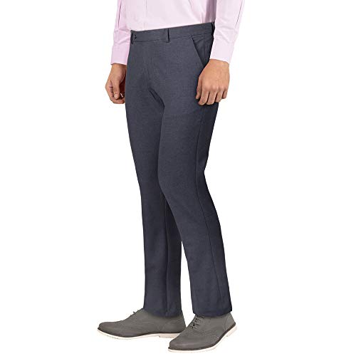 Image of VETTORIO FRATINI by Shoppers Stop Mens 4 Pocket Slub Formal Trousers